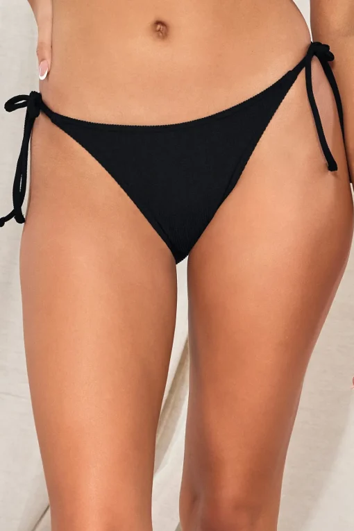 Sunsets Pacifica Black Taryn Tie Side Bottom< Tie Side | Bikini Bottoms