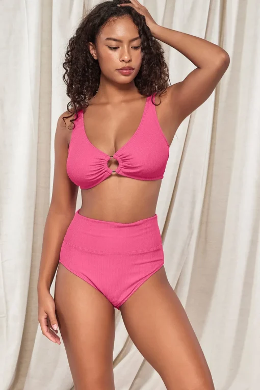 Sunsets Pacifica Dragon Fruit Hannah High Waist Bottom< Plus Size | High-Waist