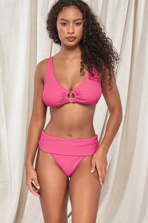 Sunsets Pacifica Dragon Fruit Hannah High Waist Bottom< Plus Size | High-Waist