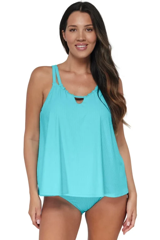 Sunsets Pacifica Pool Party Sadie Tankini Top< Plus Size | Wire-Free