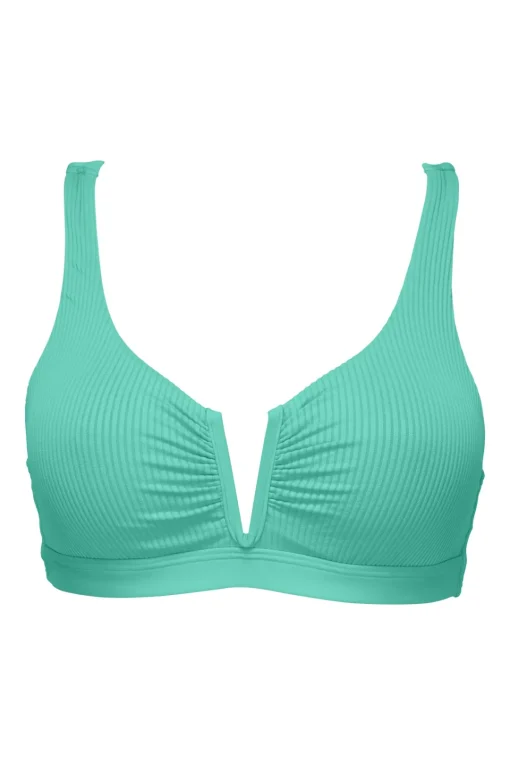 Sunsets Aqua Mist Sandbar Rib Vienna V-Wire Top< Plus Size | Underwire
