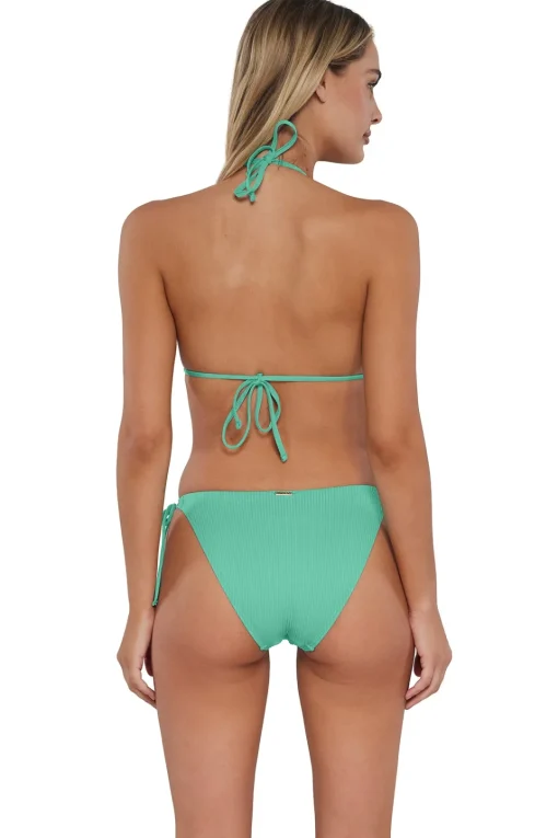 Sunsets Aqua Mist Sandbar Rib Laney Triangle Top< Wire-Free | Bikini Tops
