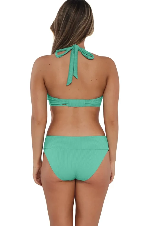 Sunsets Aqua Mist Sandbar Rib Vienna V-Wire Top< Plus Size | Underwire