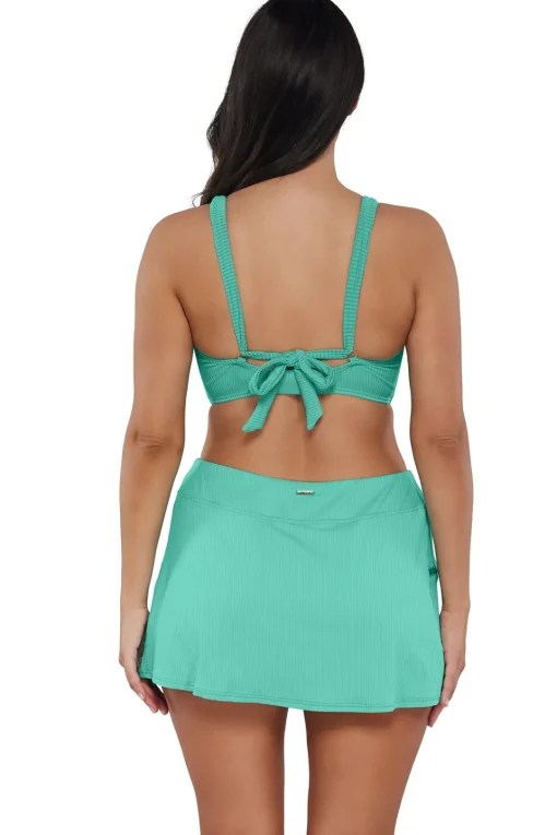 Sunsets Aqua Mist Sandbar Rib Vienna V-Wire Top< Plus Size | Underwire