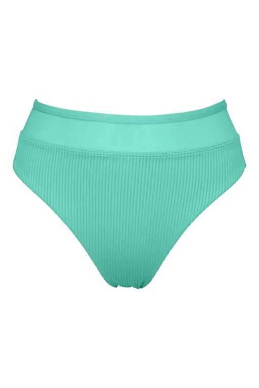 Sunsets Aqua Mist Sandbar Rib Annie High Waist Bottom< Plus Size | High-Waist