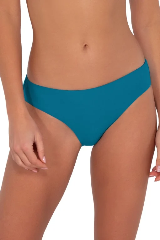 Sunsets Avalon Teal Collins Hipster Bottom< Low-Rise | Bikini Bottoms