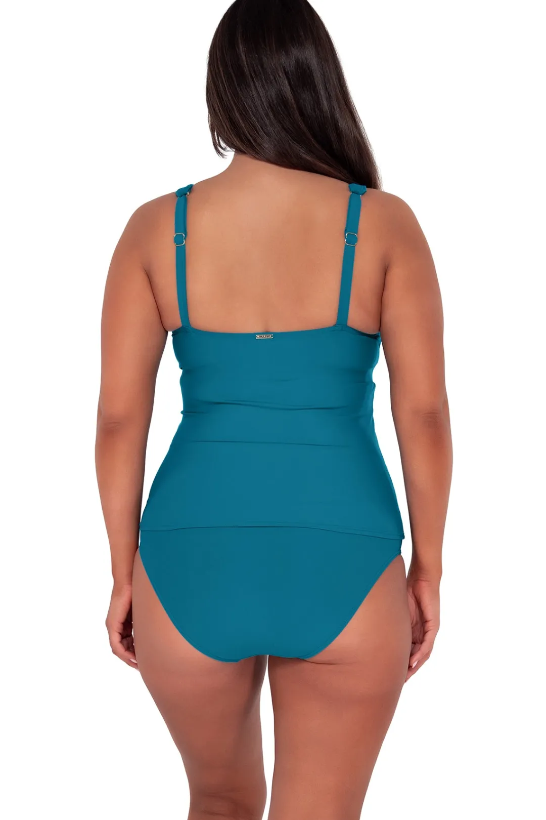 Sunsets Avalon Teal Elsie Tankini Top< Plus Size | Underwire