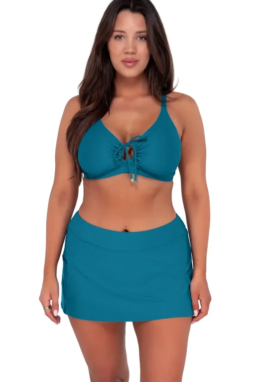 Sunsets Avalon Teal Kauai Keyhole Top< Plus Size | Underwire