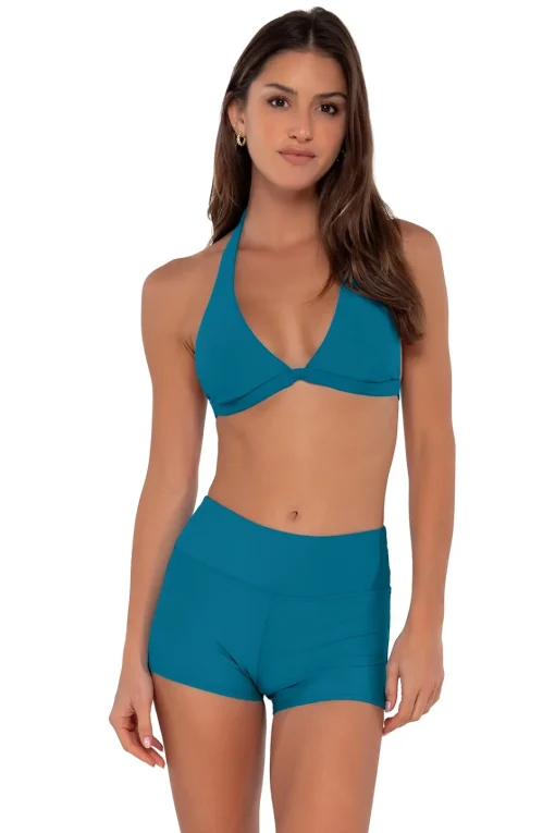 Sunsets Avalon Teal Kinsley Swim Short< Plus Size | High-Waist