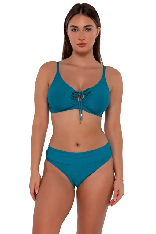Sunsets Avalon Teal Unforgettable Bottom< Plus Size | Bikini Bottoms