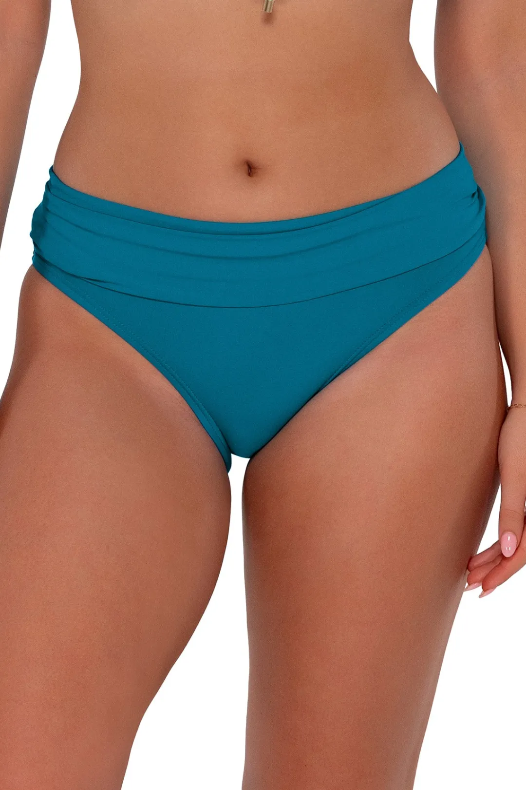 Sunsets Avalon Teal Unforgettable Bottom< Plus Size | Bikini Bottoms