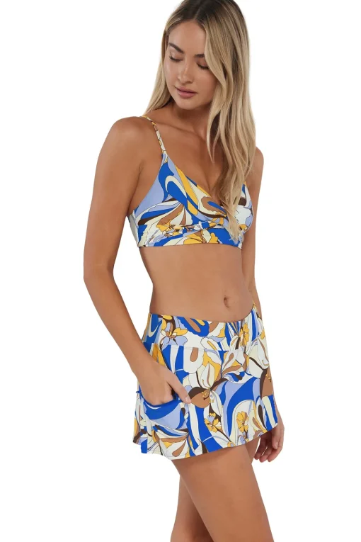 Sunsets Bali Bungalow Sporty Swim Skirt< Plus Size