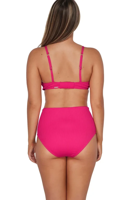 Sunsets Begonia Sandbar Rib Capri High Waist Bottom< Plus Size | High-Waist