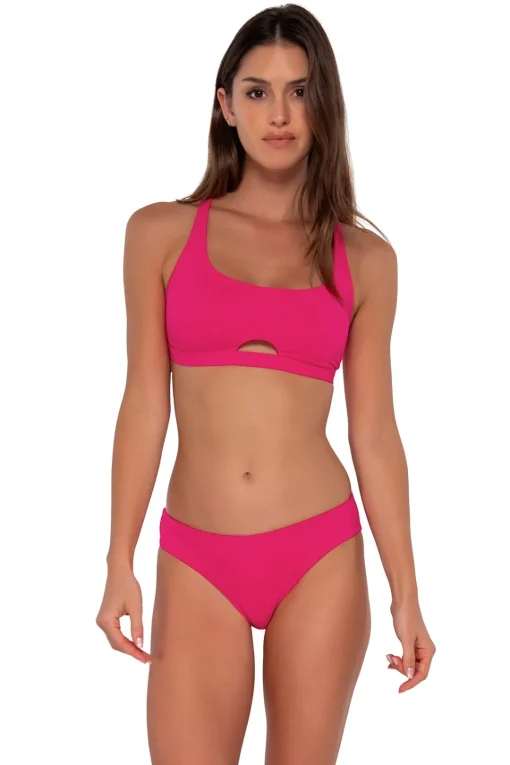 Sunsets Begonia Sandbar Rib Collins Hipster Bottom< Low-Rise | Bikini Bottoms