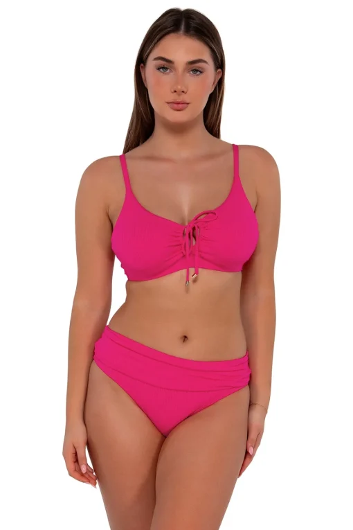 Sunsets Begonia Sandbar Rib Unforgettable Bottom< Plus Size | Bikini Bottoms