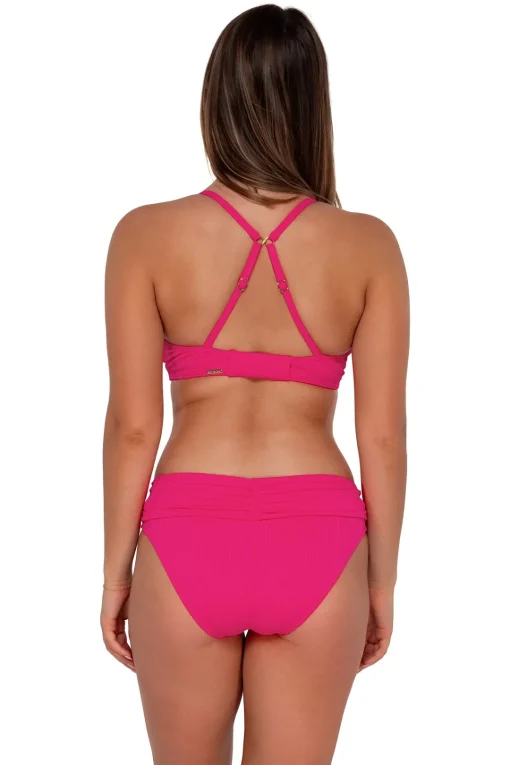 Sunsets Begonia Sandbar Rib Kauai Keyhole Top< Plus Size | Underwire