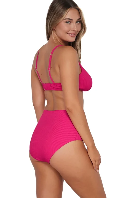 Sunsets Begonia Sandbar Rib Capri High Waist Bottom< Plus Size | High-Waist