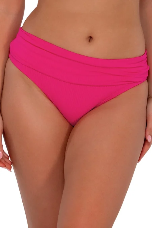 Sunsets Begonia Sandbar Rib Unforgettable Bottom< Plus Size | Bikini Bottoms