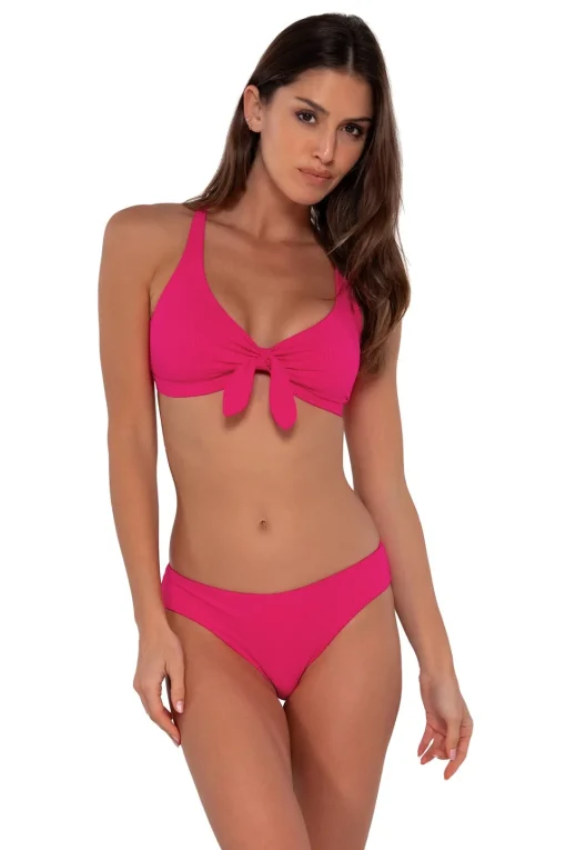 Sunsets Begonia Sandbar Rib Brandi Bralette Top< Wire-Free | Bikini Tops