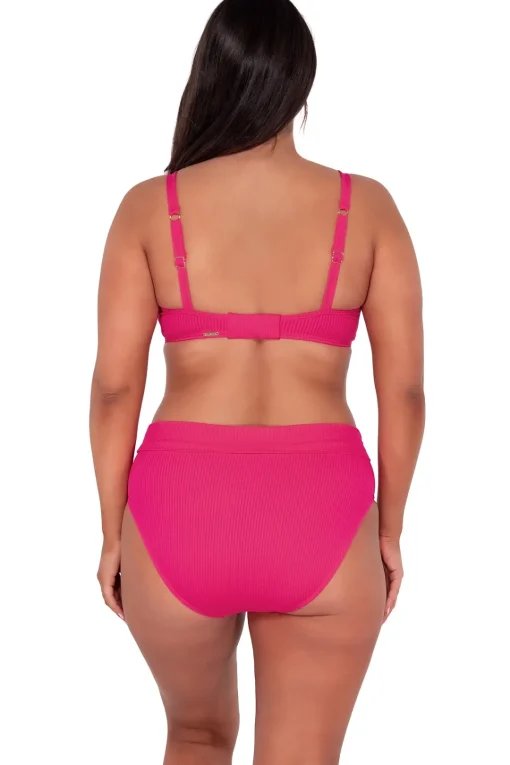 Sunsets Begonia Sandbar Rib Kauai Keyhole Top< Plus Size | Underwire