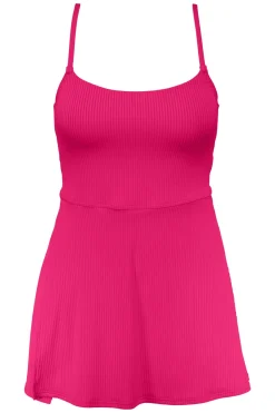 Sunsets Begonia Sandbar Rib Naomi Swim Dress One Piece< Swim Dress