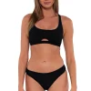 Sunsets Black Brandi Bralette Top< Bikini Tops