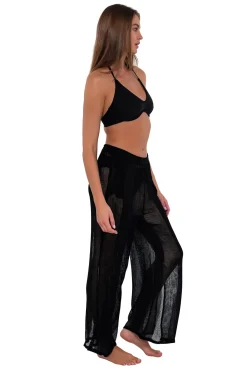Sunsets Black Breezy Beach Pant< Cover-Ups