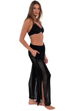 Sunsets Black Breezy Beach Pant< Cover-Ups