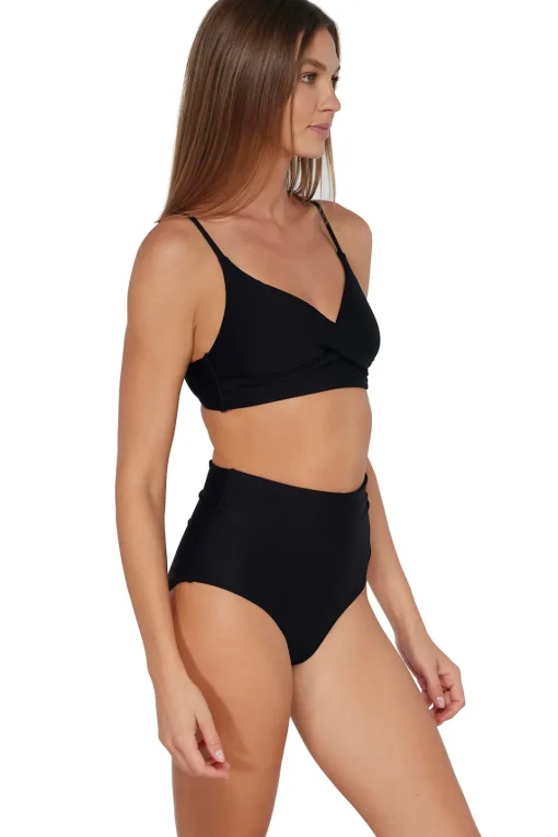 Sunsets Black Capri High Waist Bottom< Plus Size | High-Waist