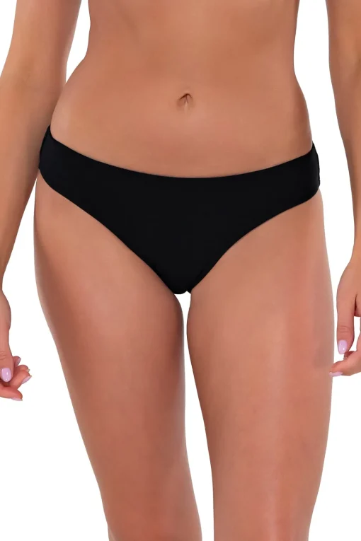 Sunsets Black Collins Hipster Bottom< Low-Rise | Bikini Bottoms