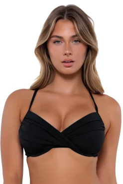 Sunsets Black Crossroads Underwire Top< Plus Size | Underwire