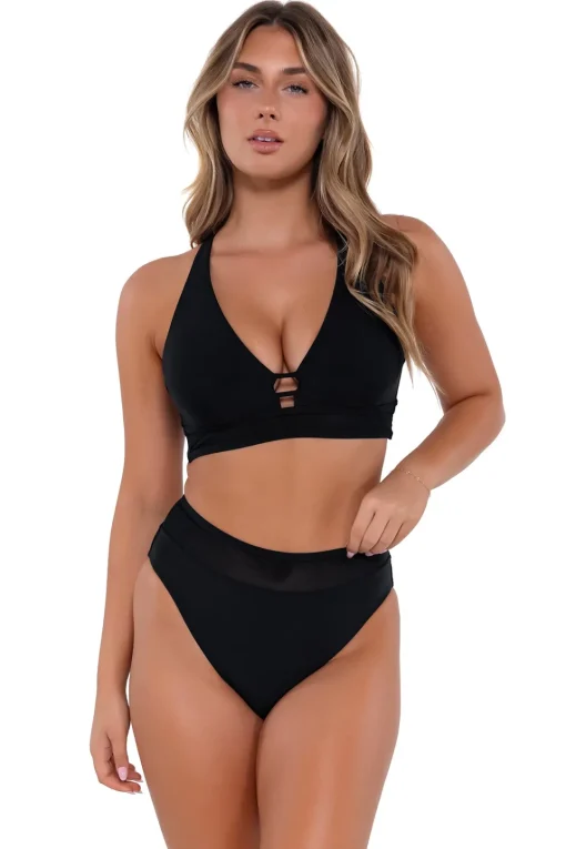 Sunsets Black Danica Top< Plus Size | Underwire
