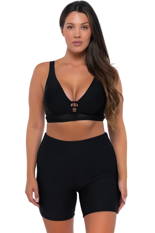 Sunsets Black Danica Top< Plus Size | Underwire