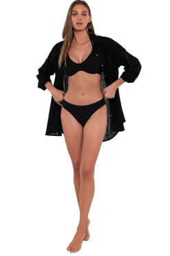 Sunsets Black Delilah Shirt< Cover-Ups