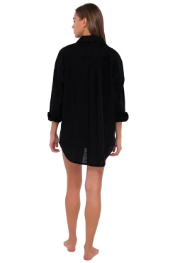 Sunsets Black Delilah Shirt< Cover-Ups