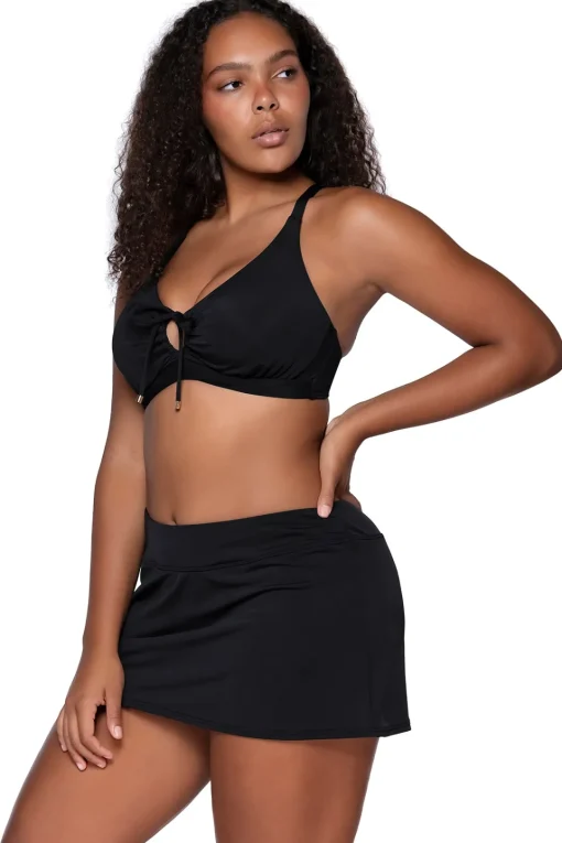 Sunsets Black Kauai Keyhole Top< Plus Size | Bra-Sized