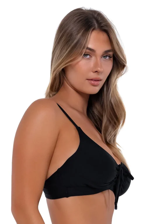 Sunsets Black Kauai Keyhole Top< Plus Size | Bra-Sized