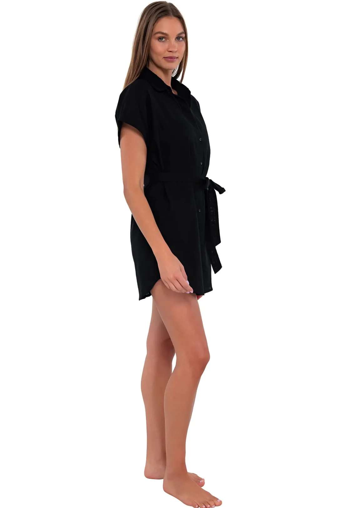 Sunsets Black Lucia Dress< Cover-Ups