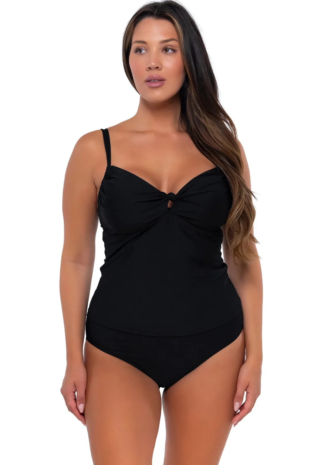 Sunsets Black Maeve Tankini Top< Plus Size | Bra-Sized