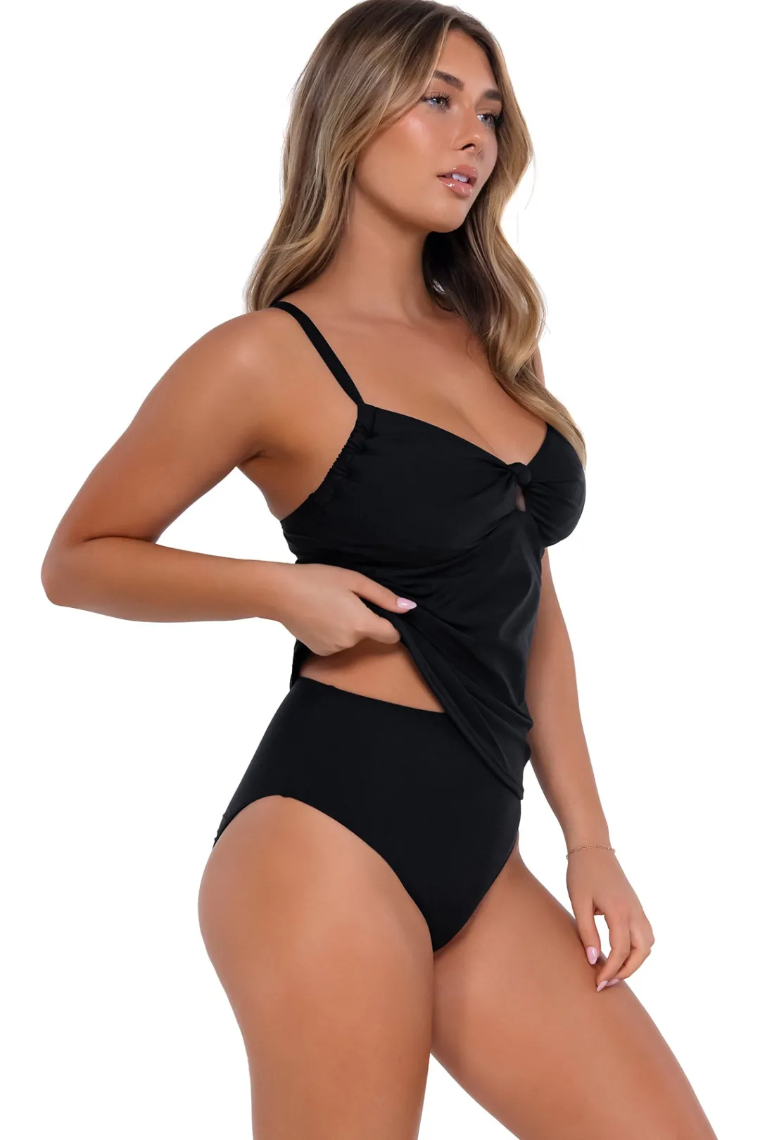 Sunsets Black Maeve Tankini Top< Plus Size | Bra-Sized