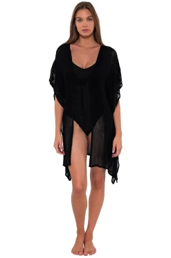 Sunsets Black Maldives Tunic< Cover-Ups