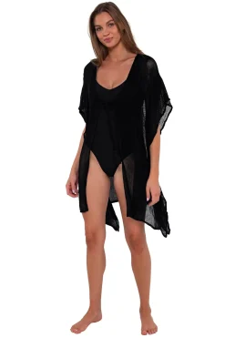 Sunsets Black Maldives Tunic< Cover-Ups