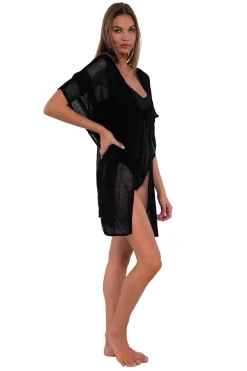 Sunsets Black Maldives Tunic< Cover-Ups