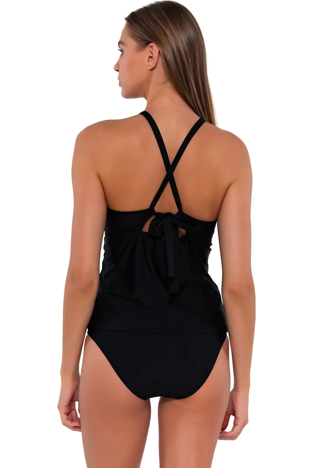 Sunsets Black Mia Tankini Top< Tankinis