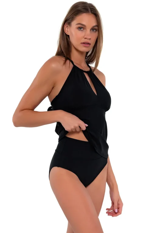 Sunsets Black Mia Tankini Top< Tankinis