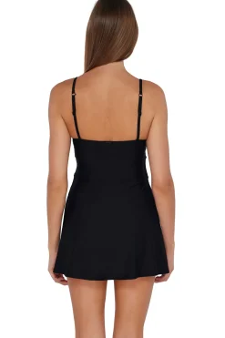Sunsets Black Naomi Swim Dress One Piece< Swim Dress