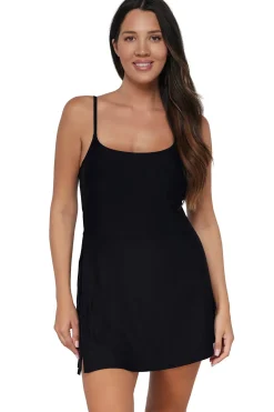 Sunsets Black Naomi Swim Dress One Piece< Swim Dress