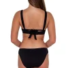 Sunsets Black Seagrass Texture Audra Hipster Bottom< Low-Rise | Bikini Bottoms