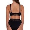 Sunsets Black Seagrass Texture Annie High Waist Bottom< Plus Size | High-Waist