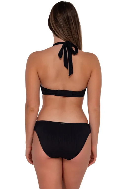 Sunsets Black Seagrass Texture Vienna V-Wire Top< Plus Size | Underwire